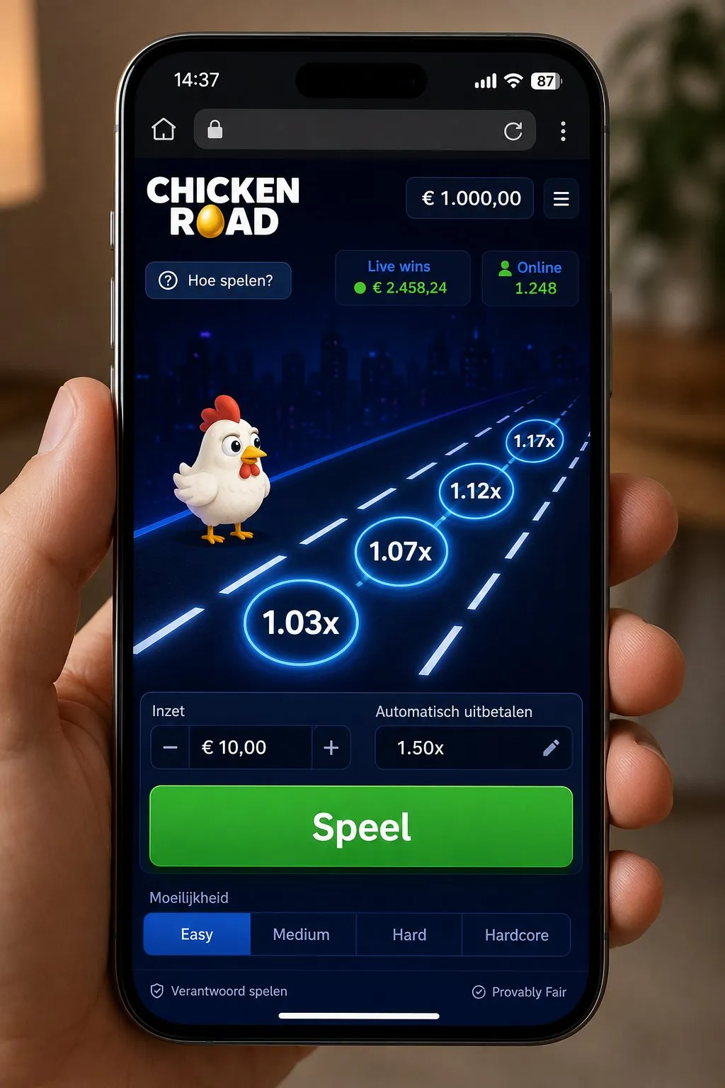 Wat is de Chicken Road game app