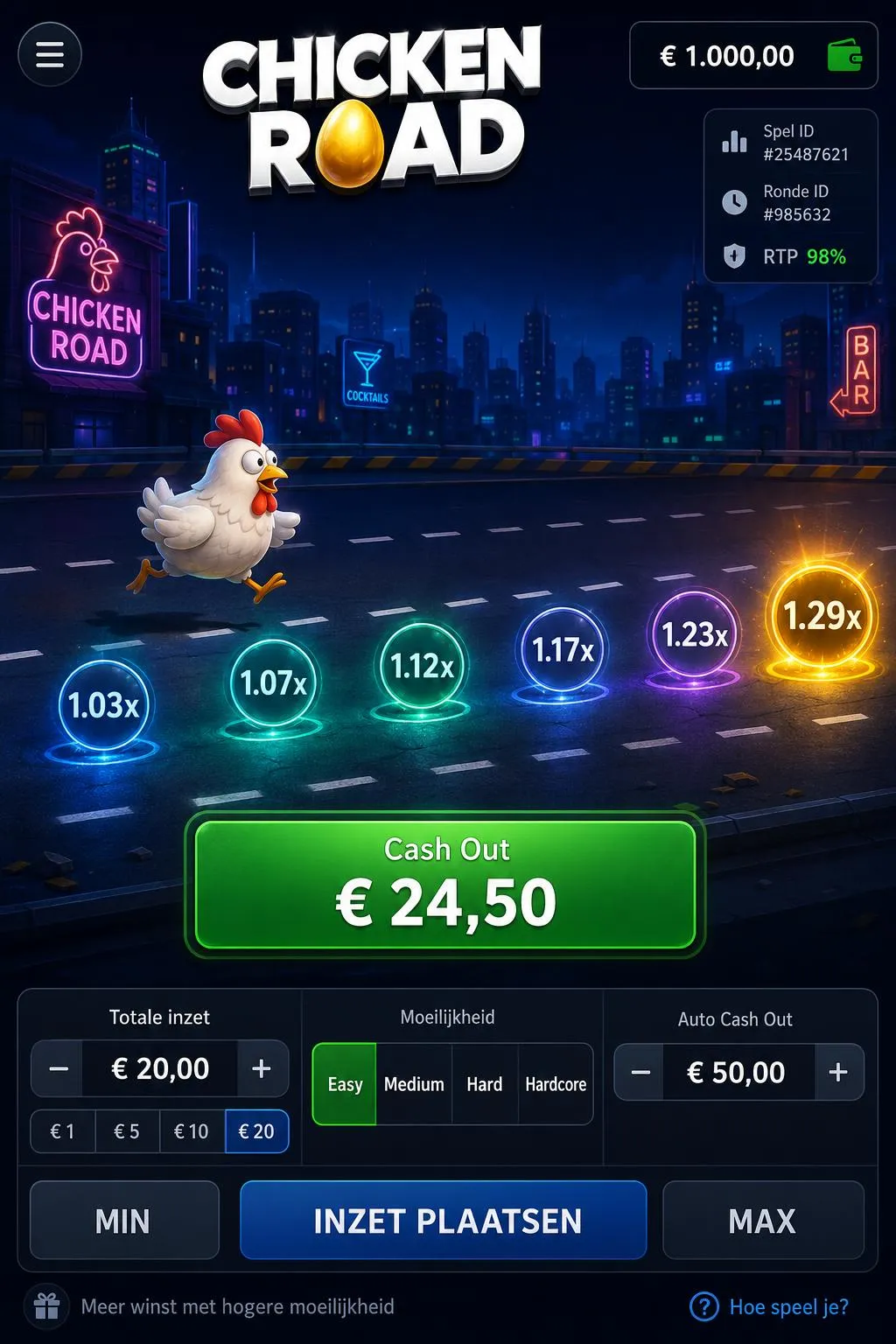 Is er een Chicken Road app voor iOS (iPhone & iPad)